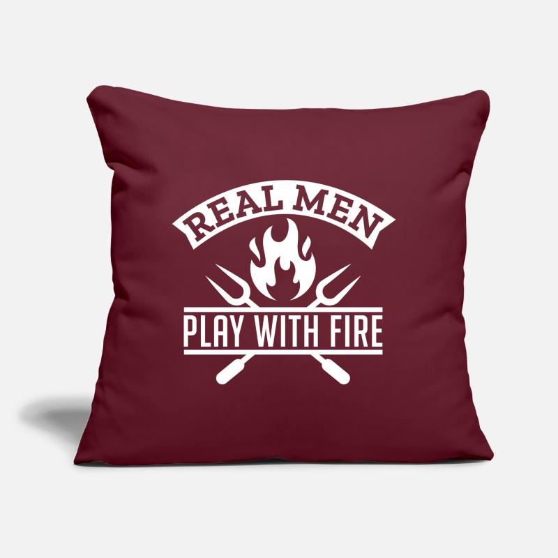 Real Men Play With Fire Sofa pillow with filling 45cm x 45cm