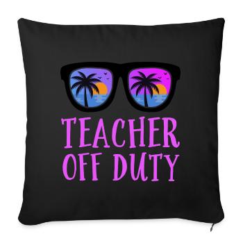 Enseignant hors service Lehrer außer Dienst - Coussin et housse de 45 x 45 cm - noir - Devant
