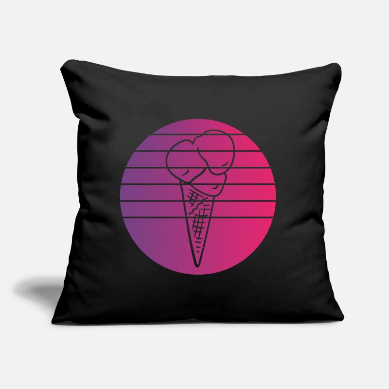 Cornet de crème glacée Retro Style Vintage Coussin et housse de 45 x 45 cm