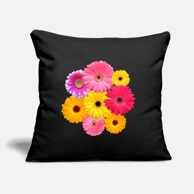 Gerbera fleur colorée fleurs Gerberas fleurs florales Coussin et housse de 45 x 45 cm