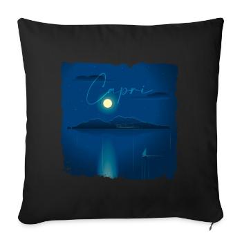 Capri by night - Sofa pillow with filling 45cm x 45cm - black - Front