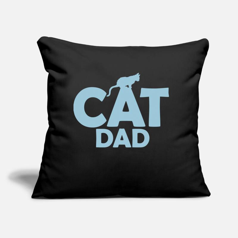 Conception du logo Cat Dad Coussin et housse de 45 x 45 cm