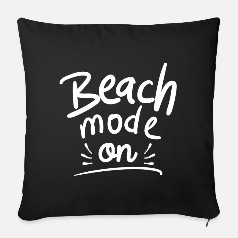 Strandmodus Ein - Sofakissen mit Füllung 45 x 45 cm - Schwarz