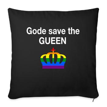 Gode Save The Guine - Coussin et housse de 45 x 45 cm - noir - Devant