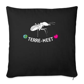 Terre-Treffen - Sofakissen mit Füllung 45 x 45 cm - Schwarz - Vorne