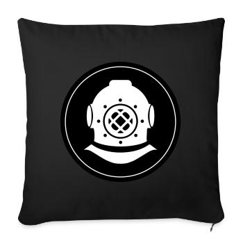 Apnea Diving Circle - Sofa pillow with filling 45cm x 45cm - black - Front
