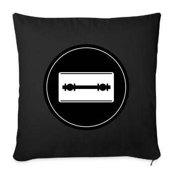 Razor Blade Icon Circle - Sofa pillow with filling 45cm x 45cm - black - Front