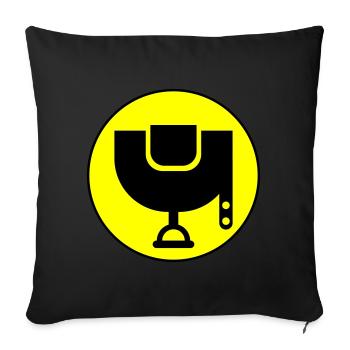Saddle icon - Sofa pillow with filling 45cm x 45cm - black - Front