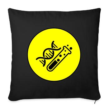Test tube chemistry - Sofa pillow with filling 45cm x 45cm - black - Front