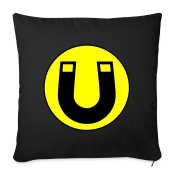 Hufeisen magnet - Sofakissen mit Füllung 45 x 45 cm - Schwarz - Vorne