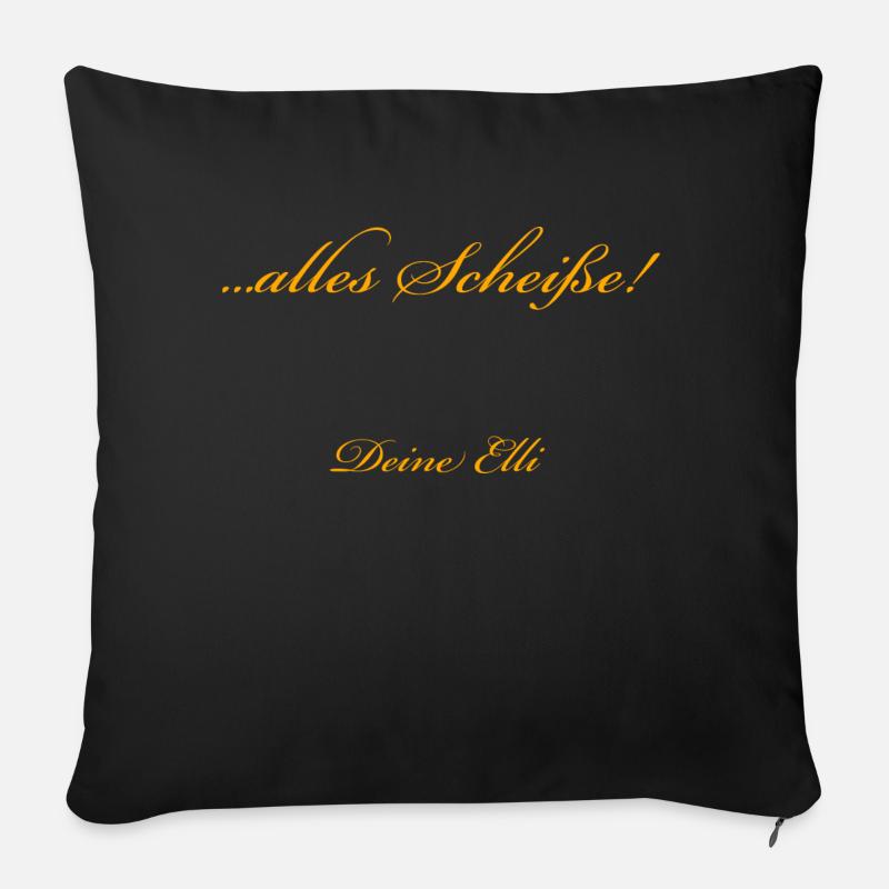 alles Scheiße! deine Elli - Sofakissen mit Füllung 45 x 45 cm - Schwarz