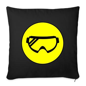 Skibrille icon - Sofakissen mit Füllung 45 x 45 cm - Schwarz - Vorne
