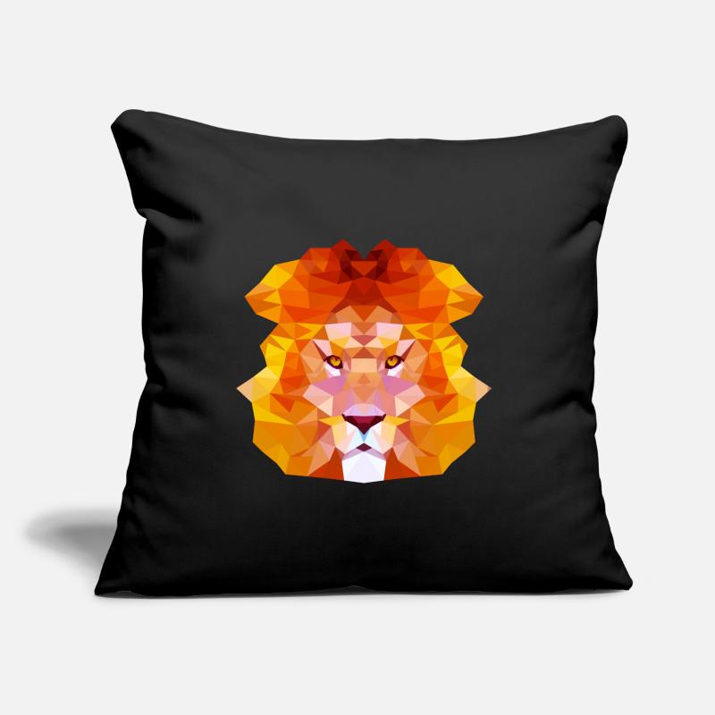 Belle conception de polygone de lion Coussin et housse de 45 x 45 cm
