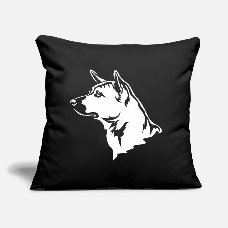 Thai Ridgeback Kopf "Black Edition" Sofakissen mit Füllung 45 x 45 cm