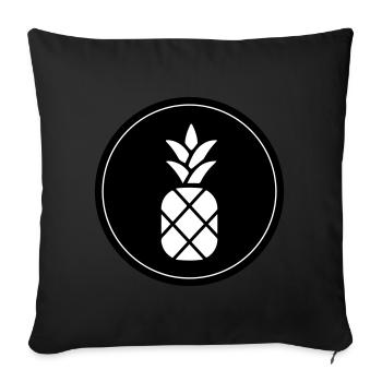 ananas frucht - Sofakissen mit Füllung 45 x 45 cm - Schwarz - Vorne
