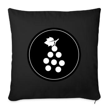 Grapes Symbol - Sofa pillow with filling 45cm x 45cm - black - Front
