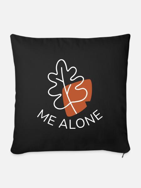 Leaf Me Alone - Sofakissen mit Füllung 45 x 45 cm - Schwarz
