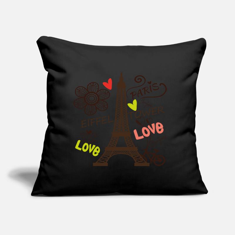 Paris Eiffel Tower Arc de Triomphe Love from Frankre Sofa pillow with filling 45cm x 45cm