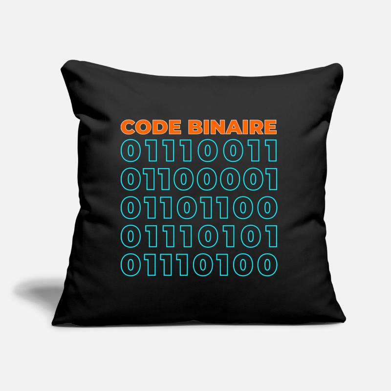 Code binaire Coussin et housse de 45 x 45 cm