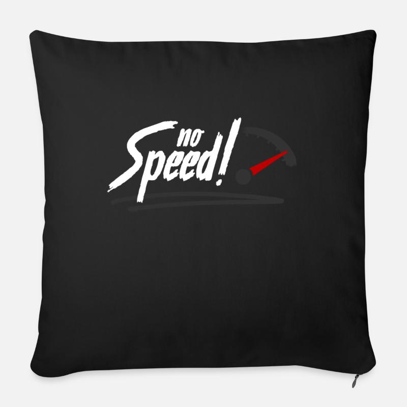 noSpeed! OG blanc - Coussin et housse de 45 x 45 cm - noir