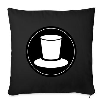 Zylinder Bräutigam Kreis - Sofakissen mit Füllung 45 x 45 cm - Schwarz - Vorne
