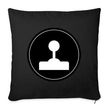 Joystick Gamer Kreis - Sofakissen mit Füllung 45 x 45 cm - Schwarz - Vorne