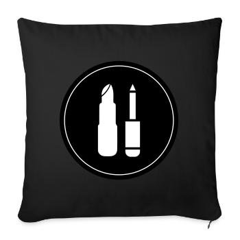 Make Up Cosmetic Icon - Sofa pillow with filling 45cm x 45cm - black - Front