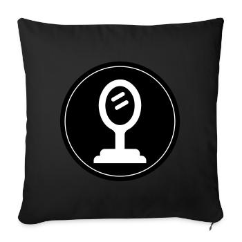 Beauté miroir - Coussin et housse de 45 x 45 cm - noir - Devant
