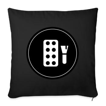 Make Up Cosmetics - Sofa pillow with filling 45cm x 45cm - black - Front