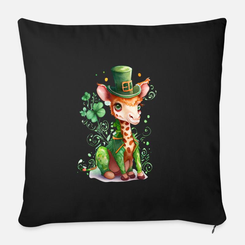 St Paddy's St Patricksday St Patrick Day - Sofa pillow with filling 45cm x 45cm - black
