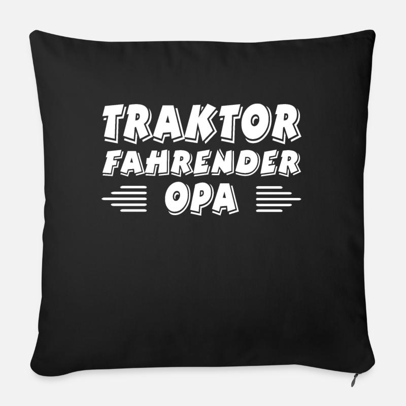 Traktor - Sofakissen mit Füllung 45 x 45 cm - Schwarz