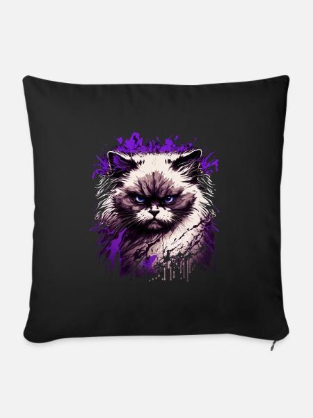 Arrogante Ragdoll Katze - Sofakissen mit Füllung 45 x 45 cm - Schwarz