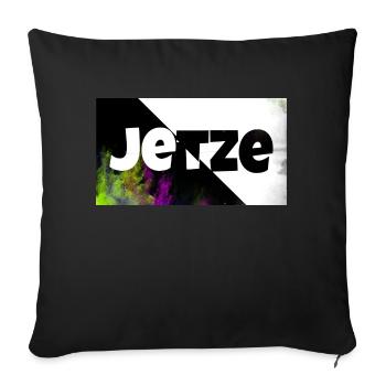 Jetze - Sofakissen mit Füllung 45 x 45 cm - Schwarz - Vorne