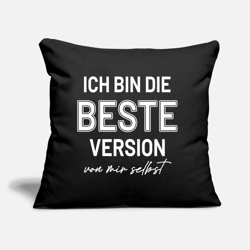 Statement Beste Version Selbstbewusst HerzAufShirt Sofakissen mit Füllung 45 x 45 cm
