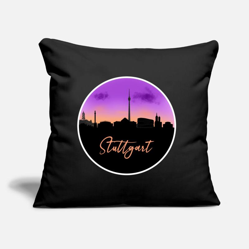 Stuttgart Fine Skyline Coussin et housse de 45 x 45 cm