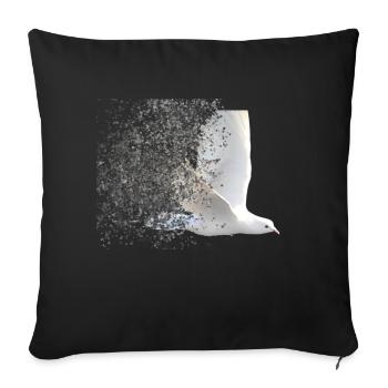FRIEDE - Sofakissen mit Füllung 45 x 45 cm - Schwarz - Vorne
