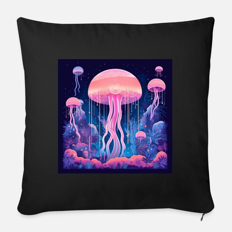 MEDUSE DESIGN KUNST - Sofakissen mit Füllung 45 x 45 cm - Schwarz