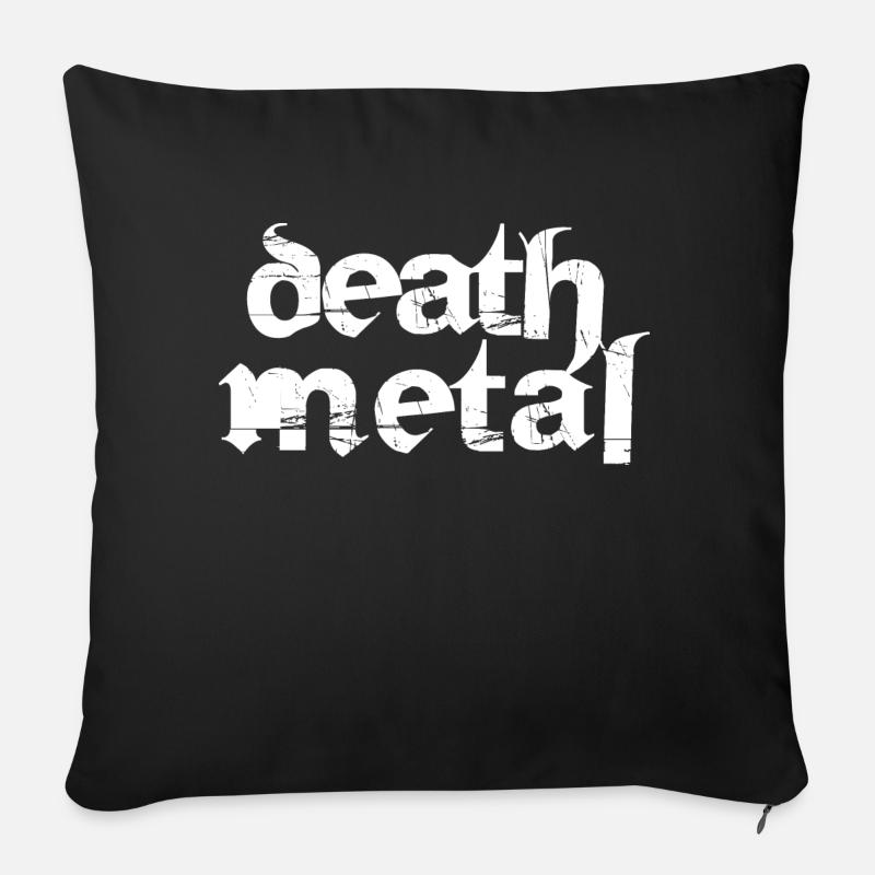 Conception du logo Death Metal - Coussin et housse de 45 x 45 cm - noir
