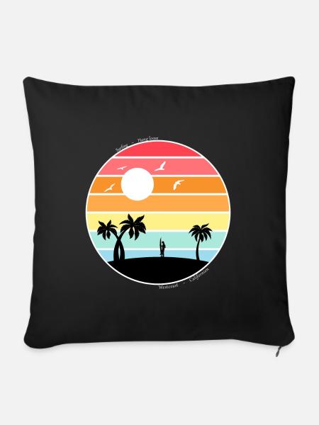 Sunset - Sofakissen mit Füllung 45 x 45 cm - Schwarz