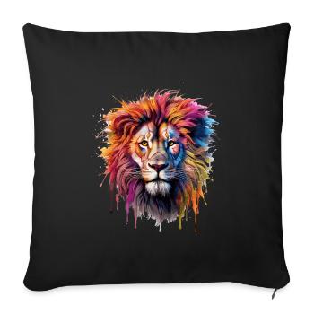Leo Power Animal - Sofa pillow with filling 45cm x 45cm - black - Front