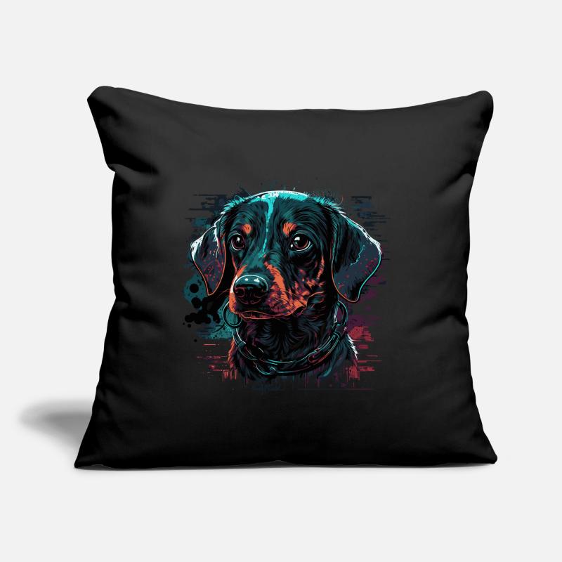 Chiot teckel Coussin et housse de 45 x 45 cm