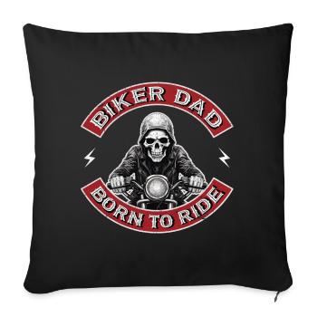 Moto Père Papa Motard Papa Motard - Coussin et housse de 45 x 45 cm - noir - Devant