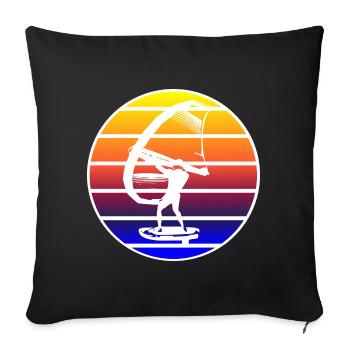 Wingsurfen - Sofakissen mit Füllung 45 x 45 cm - Schwarz - Vorne