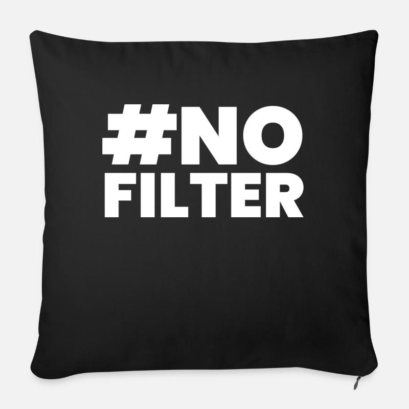 #no filter - Sofakissen mit Füllung 45 x 45 cm - Schwarz