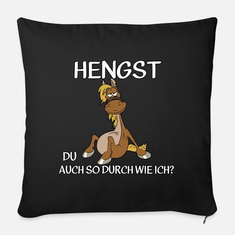Hengst - Sofakissen mit Füllung 45 x 45 cm - Schwarz
