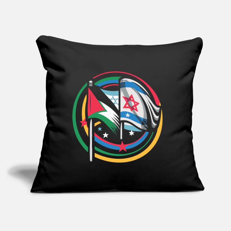 Unity for Peace Flags of Israel Palestine Sofa pillow with filling 45cm x 45cm