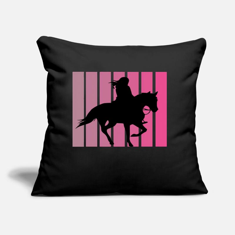 Retro Pferde Design Sofakissen mit Füllung 45 x 45 cm