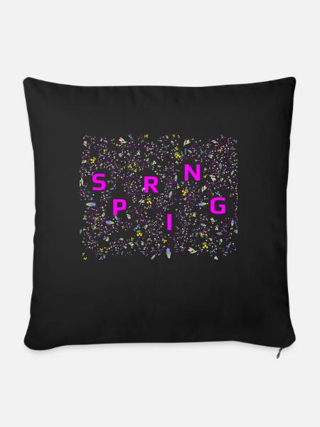 Spring - Sofakissen mit Füllung 45 x 45 cm - Schwarz