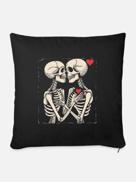 Ewige Liebe - Sofakissen mit Füllung 45 x 45 cm - Schwarz