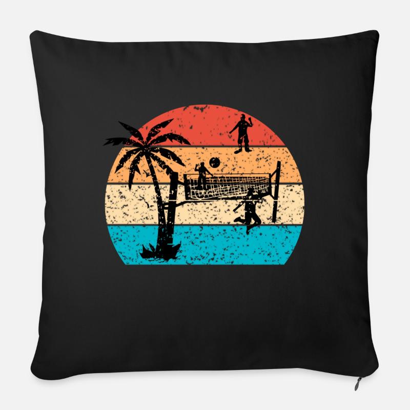 Volleyball - Sofakissen mit Füllung 45 x 45 cm - Schwarz
